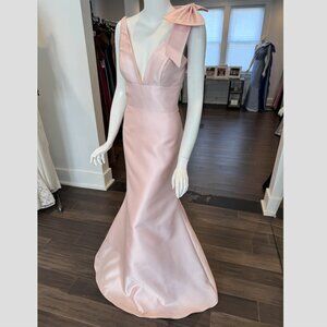Lazaro Lucy Bow Gown in Petal Mikado